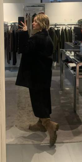 Giaccone Teddy Doppiopetto Veronique Roses