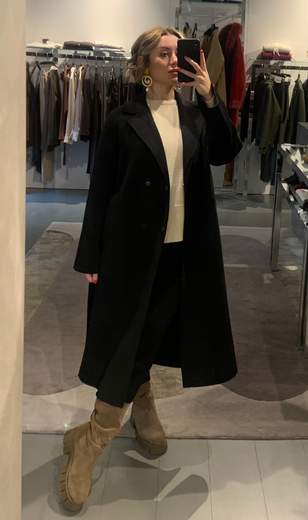 Cappotto A Vestaglia In Lana Veronique Roses