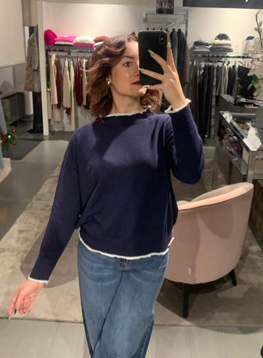 Maglia Tinta Unita Con Bordino Boeme