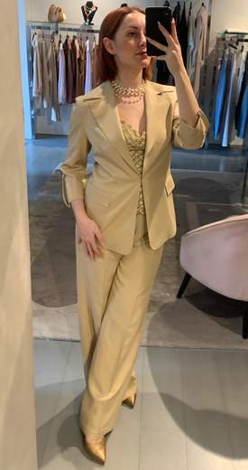 Giacca Lucida Viscosa Lino Anitie