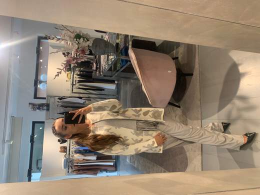 Cardigan Bianco Con Disegni Lurex La Kore