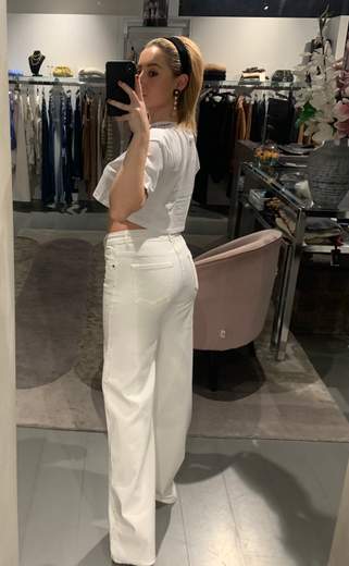 Jeans Palazzo Con Strass Much Money