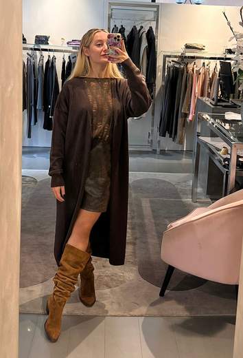 Mini Gonna Pelle Invecchiata Kiki Six