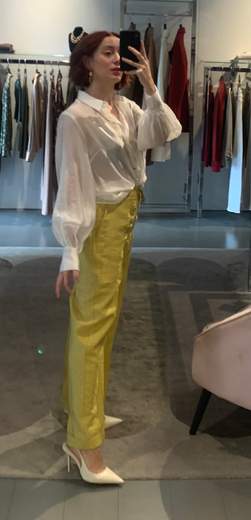 Pantaloni Sigaretta Lino Kartika