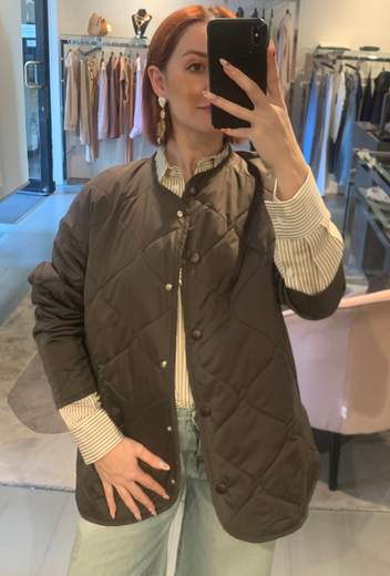 Giacca Trapuntata Marrone Kiki Six