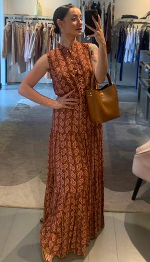 Abito Lungo A Balze Kartika