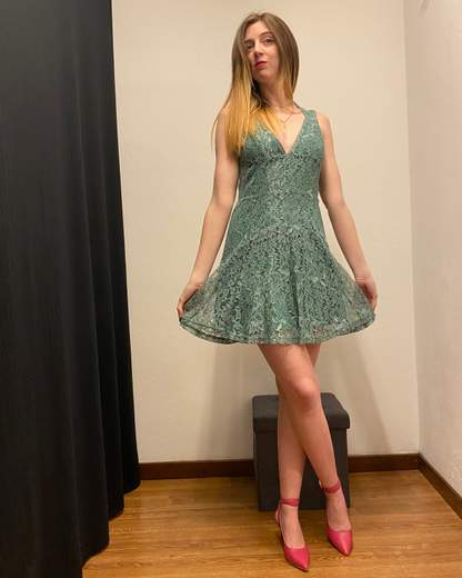 Mini Abito Pizzo Koralline