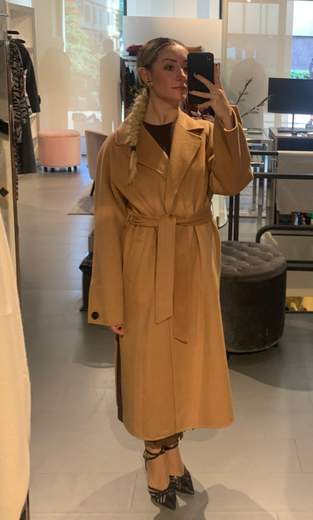 Cappotto A Vestaglia In Lana Veronique Roses