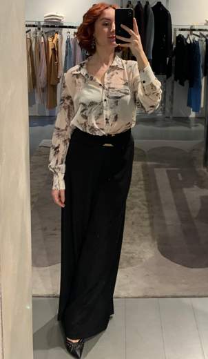 Pantaloni Larghi Elasticizzati Con Fibbia Metallica Giorgia Plus