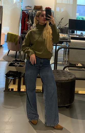 Jeans Largo Stinto Blu Kiki Six