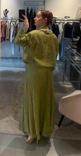 Gonna Stropicciata Lino Anitie