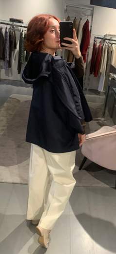 Giubbotto Impermeabile Corto Con Cappuccio Veronique Roses