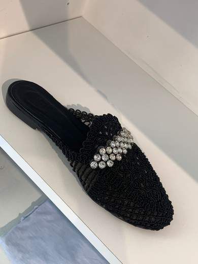 Ciabattina In Rafia Gioiello Divine Follie