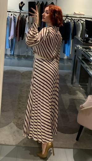 Gonna Plisse A Righe Giorgia Plus