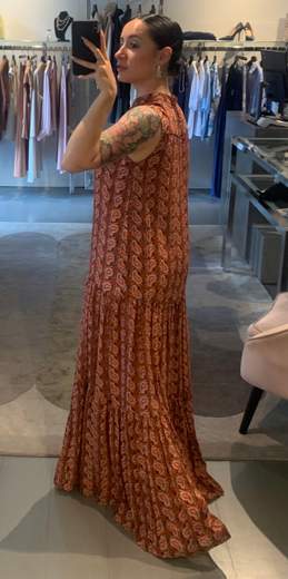 Abito Lungo A Balze Kartika