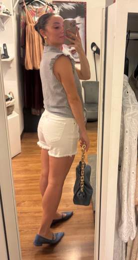Short Bianco Sfilacciato Infinito C