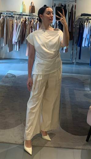 Pantalone Cropped Con Cordone Lurex Kartika