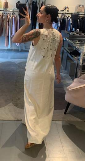 Abito Lungo Con Devoré Kartika