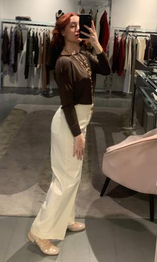 Pantalone Cropped In Tela Cotone Kartika