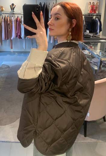 Giacca Trapuntata Marrone Kiki Six
