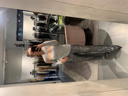 Pantaloni Larghi In Paiettes Kartika