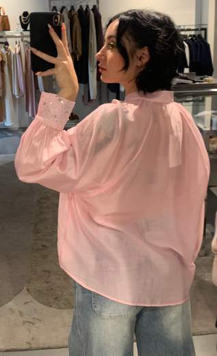 Camicia Con Maniche A Sbuffo E Swarosky You Decide