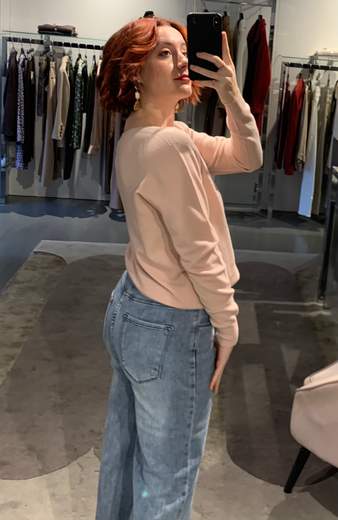 Maglia Scollo A V Viscosa Lana Much Money