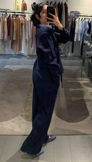 Pantaloni Dritti In Lino Con Colisse Riva Tricot