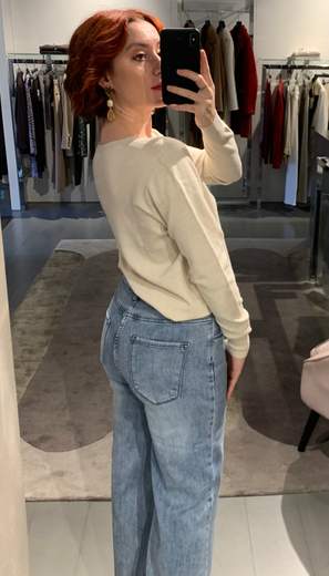 Maglia Scollo A V Viscosa Lana Much Money