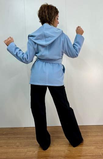 Cappotto Corto Con Cintura Carla G