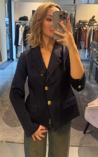 Blazer Gessato Monopetto Kartika