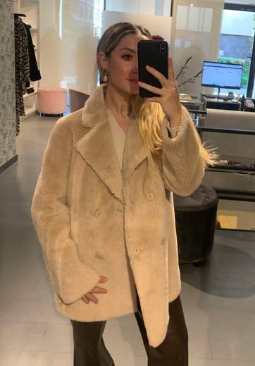 Giaccone Teddy Doppiopetto Veronique Roses