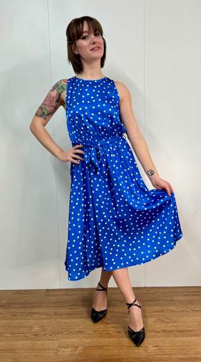 Abito Smanicato Raso Pois Kartika