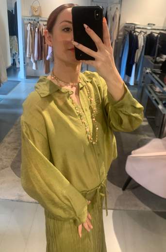 Camicia Lino Verde Anitie
