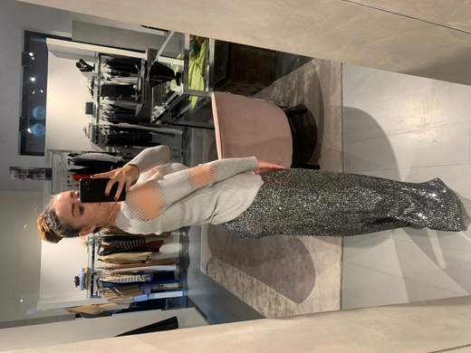 Pantaloni Larghi In Paiettes Kartika