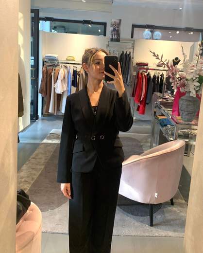 Giacca In Crepe Con Rever Sciallato Kartika