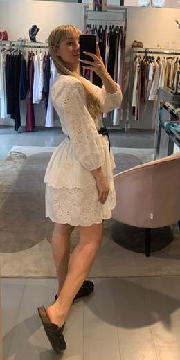 Abito Corto Pizzo Bianco Maryley