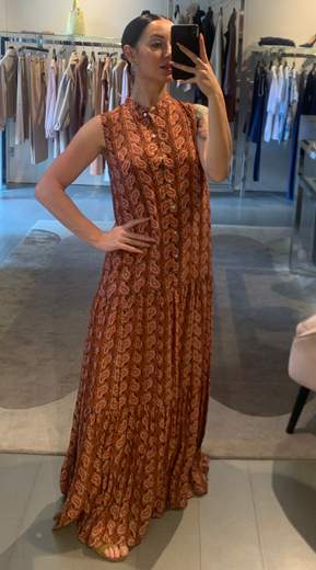 Abito Lungo A Balze Kartika