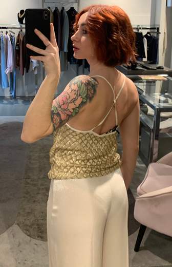 Top Paillettes Oro Anitie