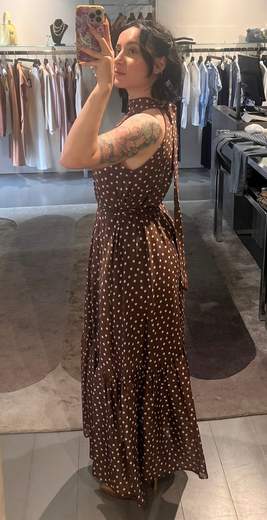 Abito Lungo A Pois Kartika