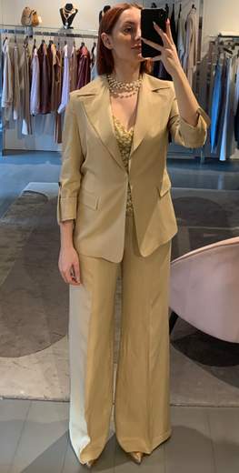 Giacca Lucida Viscosa Lino Anitie