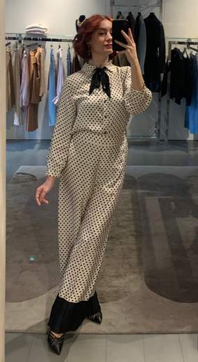 Pantaloni Palazzo A Pois Giorgia Plus