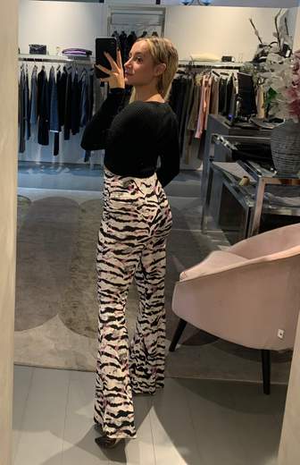 Pantaloni Zebrati Maglina A Zampa Vicky Mood