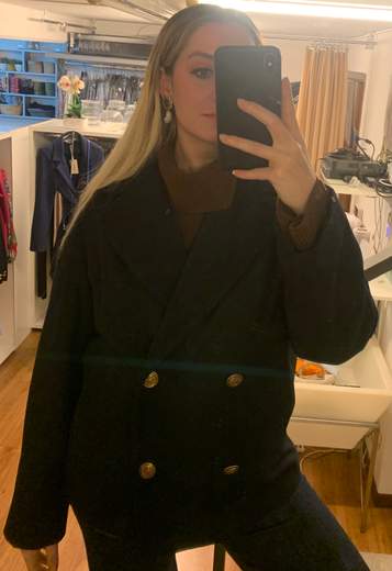 Giaccone In Panno Misto Lana Kartika