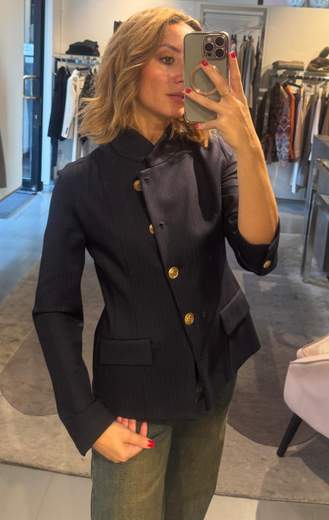 Blazer Gessato Monopetto Kartika
