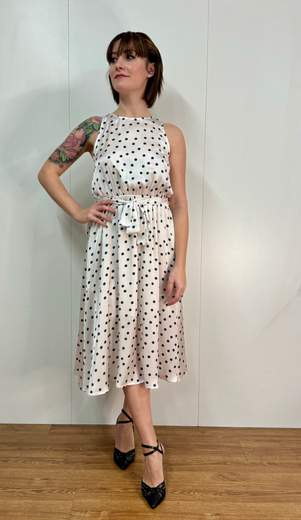 Abito Smanicato Raso Pois Kartika