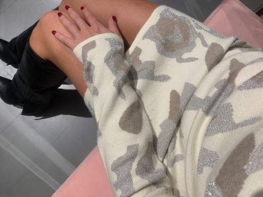 Abito Maglia Camuflage Argento La Kore