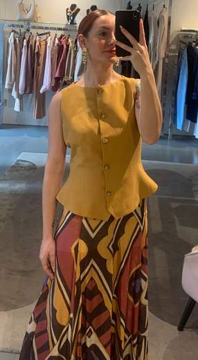 Gilet Viscosa Lino Anitie