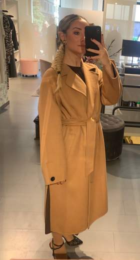 Cappotto A Vestaglia In Lana Veronique Roses