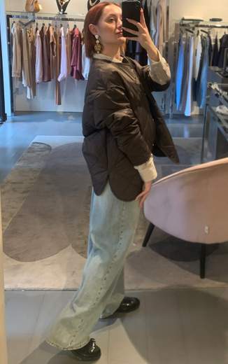 Giacca Trapuntata Marrone Kiki Six